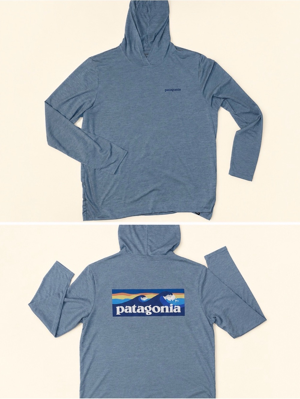 Patagonia Men’s Capilene Hooded Pullover - Heather Steel Blue
